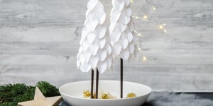 Beitragsbild des Blogbeitrags DIY Tannenbäumchen für die Weihnachtsdekoration ganz einfach selber machen mit Plotterfreebie 