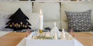 Beitragsbild des Blogbeitrags Meine Weihnachts-Hometour 2019 - Schöne Dekoideen im skandinavischen Stil und DIY Tannenbaumkissen mit Nähanleitung 