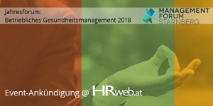 Beitragsbild des Blogbeitrags 11+12okt2018 | Jahresforum: Betriebliches Gesundheitsmanagement 2018 