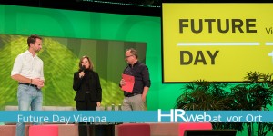 Beitragsbild des Blogbeitrags HRweb vor Ort | Future Day Vienna mit Blick in die Zukunft: Madman mit Kindchenschema?