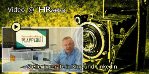 Beitragsbild des Blogbeitrags Video @ HRweb | Personalmarketing-Stelleninserate in Xing und LinkedIn