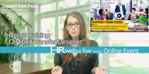Beitragsbild des Blogbeitrags HRweb online dabei | Online-Ausbildung zum „Certified Transfer-Designer“ 