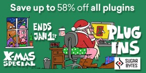 Beitragsbild des Blogbeitrags X-Mas Special! Save Up To 58% OFF On The Crazy Sugar Bytes Instrument & Effect Plugins
