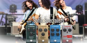 Beitragsbild des Blogbeitrags TC Electronic Introduced The Sonic Specialists Pedal Series: Tape Echo, Rotary, Spring Reverb & Shimmer Reverb