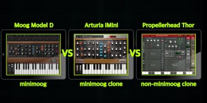 Beitragsbild des Blogbeitrags Can You Hear It? MOOG Model D App Vs. ARTURIA iMini Synthesizer