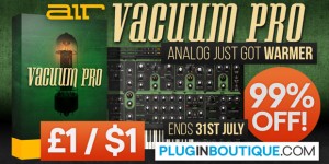 Beitragsbild des Blogbeitrags 99% OFF AIR Music Tech Vacuum Pro Synthesizer Plugin ($1 USD!)