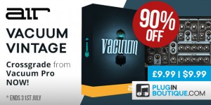 Beitragsbild des Blogbeitrags 90% OFF AIR Music Tech Vacuum Vintage Synthesizer Crossgrade Sale! 