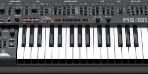 Beitragsbild des Blogbeitrags Behringer MS-101 Analog Synthesizer Black & Blue Editions Now Available & Review By Loopop 