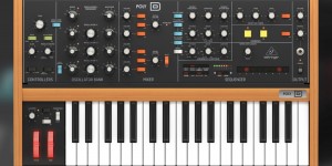 Beitragsbild des Blogbeitrags Behringer Intros Poly D Analog Synthesizer, 4-Voice Paraphonic Minimoog 