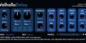 Beitragsbild des Blogbeitrags ValhallaDelay 1.5.2 Adds Three New Modes, Ducking & Catalina Support