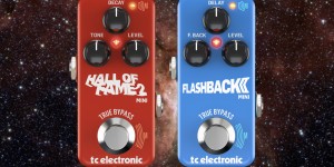 Beitragsbild des Blogbeitrags TC Electronic Intros HOF 2 Reverb & Flashback 2 Delay Mini Pedals With MASH Technology