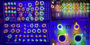 Beitragsbild des Blogbeitrags Uwyn Knobotron, Tactile UV Reactive Rings For Synths & Sequencers 