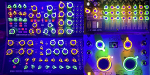 Beitragsbild des Blogbeitrags Uwyn Knobotron, Tactile UV Reactive Rings For Synths & Sequencers