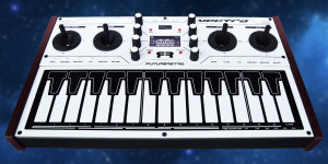 Beitragsbild des Blogbeitrags Future Retro Vectra, hybrid vector Synthesizer with 4 joysticks, open for pre-order