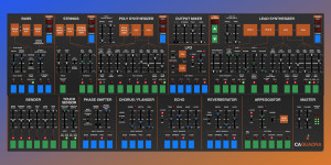 Beitragsbild des Blogbeitrags Cherry Audio Quadra, a spiced-up ARP Quadra Synthesizer emulation plugin 