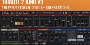 Beitragsbild des Blogbeitrags Synth Anatomy Tribute 2 Juno V3, 180 patches for the TAL-U-NO-LX Synthesizer, 60 for FREE 