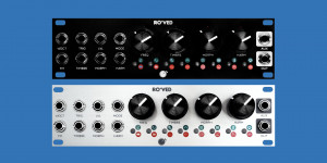 Beitragsbild des Blogbeitrags Plum Audio Roved, Mutable Instruments Plaits in 1U with click knobs UI