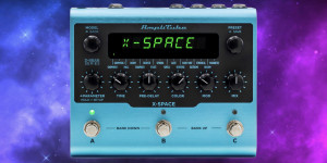 Beitragsbild des Blogbeitrags IK Multimedia X-SPACE stereo reverb pedal sound demos with synthesizers 