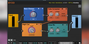 Beitragsbild des Blogbeitrags ChowDSP BYOD, a free plugin that lets you build your own distortion (mac, win, iOS & linux)