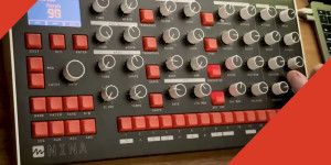 Beitragsbild des Blogbeitrags NAMM 2022: Nina 12-voice analog polysynth with motorized knobs 