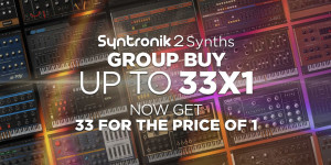 Beitragsbild des Blogbeitrags Get IK Multimedia Syntronik 2 MAX with 33 virtual synth instruments for $/€49,99 (last day) 