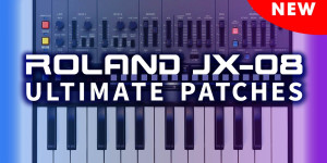 Beitragsbild des Blogbeitrags Ultimate Patches releases new Roland JX-08 library with 300 new sounds 