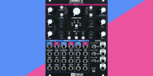 Beitragsbild des Blogbeitrags Modbap Modular Trinity, new 3-channel digital drum synth module for Knobcon 2022 