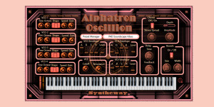 Beitragsbild des Blogbeitrags Syntheway Alphatron Oscillion, new poly subtractive synth plugin with striking GUI 