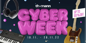 Beitragsbild des Blogbeitrags Thomann Cyberweek 2022, save up to 60% OFF on synths, and music tech gear 
