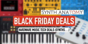 Beitragsbild des Blogbeitrags Black Friday Hardware Music Tech Deals 2022 incl. synths, drum machines, effects & more 