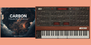 Beitragsbild des Blogbeitrags Spektralisk Carbon charges your U-he Repro-5 synth with 100 free patches