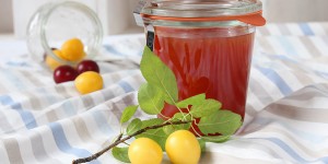 Beitragsbild des Blogbeitrags Kriecherlmarmelade (Mirabellenkonfitüre)