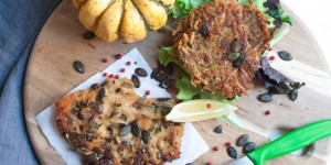 Beitragsbild des Blogbeitrags Kürbiskerne – Kern der Sache in grün – Kürbiskernschnitzel 