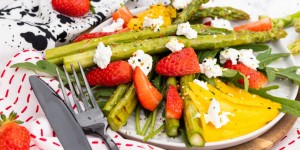 Beitragsbild des Blogbeitrags Gegrillter Spargel als Salat 