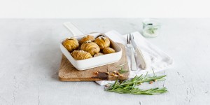 Beitragsbild des Blogbeitrags Hasselback Kartoffeln 