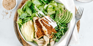 Beitragsbild des Blogbeitrags Nussbraten Bowl