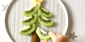 Beitragsbild des Blogbeitrags Weihnachtliche Obstsnacks für Kinder