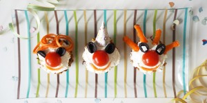 Beitragsbild des Blogbeitrags Gesunder Fasching: Pikante Muffins im Clownskostüm 