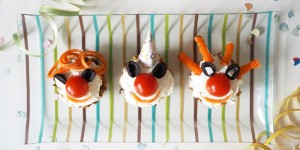 Beitragsbild des Blogbeitrags Gesunder Fasching: Pikante Muffins im Clownskostüm