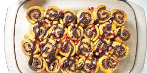 Beitragsbild des Blogbeitrags Gesund backen: Schoko-Kürbis-Schnecken