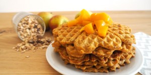 Beitragsbild des Blogbeitrags Zuckerfreie Müsliwaffeln