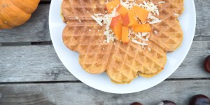 Beitragsbild des Blogbeitrags Pikante Kürbiswaffeln mit Käse