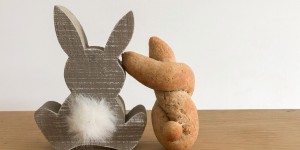 Beitragsbild des Blogbeitrags Backen mit Kindern – Süße Osterhasen