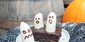 Beitragsbild des Blogbeitrags Halloween Fudge Brownies