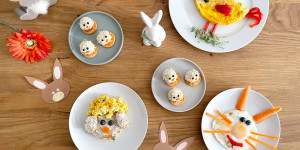 Beitragsbild des Blogbeitrags Buntes Osterfrühstück für Kinder