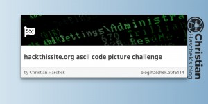 Beitragsbild des Blogbeitrags hackthissite.org ascii code picture challenge -  