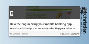 Beitragsbild des Blogbeitrags  Reverse engineering your mobile banking app 