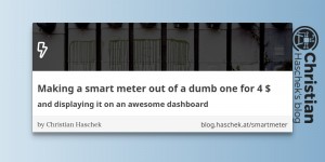 Beitragsbild des Blogbeitrags  Making a smart meter out of a dumb one for 4 $ 