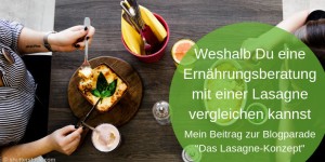 Beitragsbild des Blogbeitrags Weshalb Du eine Ernährungsberatung mit einer Lasagne vergleichen kannst