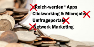 Beitragsbild des Blogbeitrags “Wie du schnell reich wirst” & warum diese Versprechen absolut unwahr sind